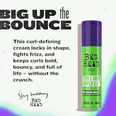 TIGI Bed Head Curls Rock Amplifier – Curl Shaping and Defining Cream with Anti Frizz Protection for Beautifully Enhanced Curls and Waves, 3.82 fl oz​ - Image 3