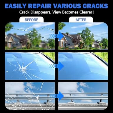 zonmtreo Cracked Windshield Repair Kit for Chips and Cracks, Car Windshield Crack Repair Kit, Glass Repair Liquid for Cracks, Rock Chip Repair Kit Windshield, Windshield Chip Repair Kit. - Image 5