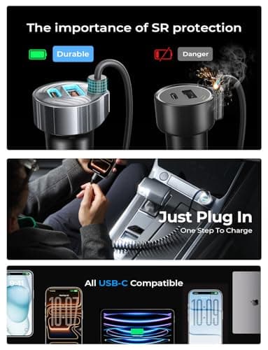 LISEN 65W for iPhone 17 16 15 Pro Max Car Charger USB C Fast Charging,Super Fast for iPhone 15 16 17 Pro Car Charger Type C Adapter Fit iPhone 17 16 15 Air ProMax Plus,Samsung Galaxy S25/24,Android - Image 3
