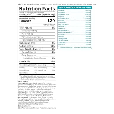 Garden of Life Organic Vegan Protein Powder, Plant Based & BCAAs, Organic Protein Powder with Probiotics & Enzymes, Non-GMO, Gluten-Free Lactose Free 1.2 LB - Image 6