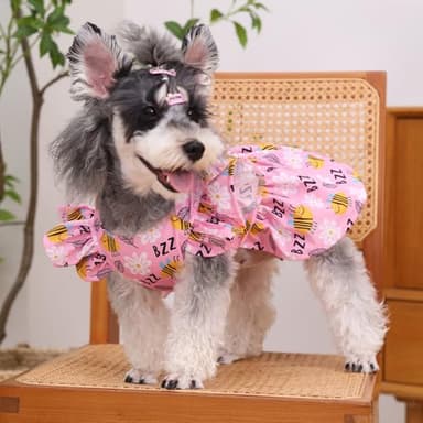 CuteBone Dog Dress Princess Puppy Birthday Dresses with Flutter Sleeves Cat Clothes Outfit for Small Dogs Girl Pet Apparel FX08M - Image 8
