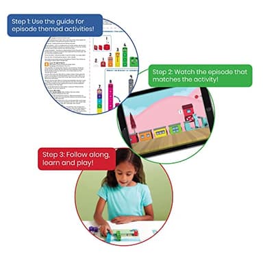 hand2mind MathLink Cubes Numberblocks 1-10 Activity Set, 30 Preschool Learning Activities, Counting Blocks, Linking Cubes, Educational Toys for Kids, Number Games, Math Manipulatives Kindergarten - Image 3