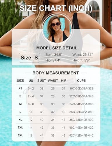 Blooming Jelly Women High Waisted Bikini Sets Tummy Control Swimsuits Mesh 2 Piece Bathing Suit (M, Blue Mesh) - Image 6