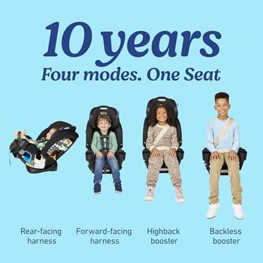 Graco 4Ever DLX Slim 4-in-1 Infant to Toddler Car Seat, Rear Facing, Forward Facing, to High Back Booster & Backless Booster, Slim Car Seat Saves Space & Grows with Child, Thompson - Image 2