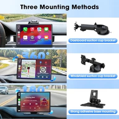 Topexplore Carplay Screen for Car, 9'' Wireless CarPlay & Android Auto- Upgrade Portable Touchscreen with Bluetooth, Mirror Link, Voice Control, Hands-Free Calling,Plug & Play Car Play Screen - Image 7