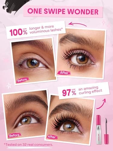 SHEGLAM Lashlighter Up & Out Mascara Volumizing and Lengthening Waterproof Long-lasting Condition Lashes Mascara-Black - Image 3