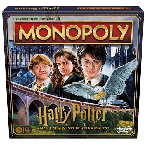 Monopoly Harry Potter Edition Board Game | A Magical Adventure at Hogwarts | Ages 8 and Up | 2 to 6 Players | Family Games | Gifts for Kids and Adults - Image 1