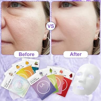 VESPRO 144 Pack Collagen Essence Sheet Facial Masks, Bulk Sheet Masks for Face, Hydrating Facial Masks for All Skin Types, Moisturizing and Soothing, Natural Skincare Spa Face Mask - Image 5