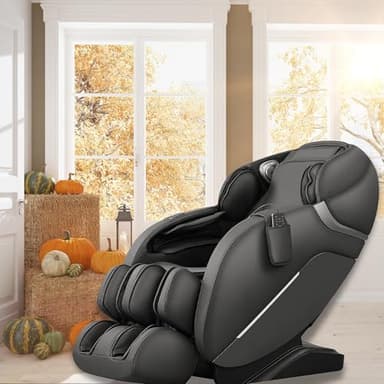 iRest SL Track Massage Chair Recliner, Full Body Massage Chair, Zero Gravity, Bluetooth Speaker, Airbags, Heating, 53.15" SL Track, Extendable Footrest and Foot Massage (Black) - Image 2