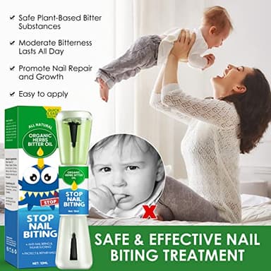 Nail Biting Treatment for Kids, Thumb Sucking Stop for Kid, Nail Polish for Kid Stop Sucking and Biting Nails, Day Night Care - Image 2