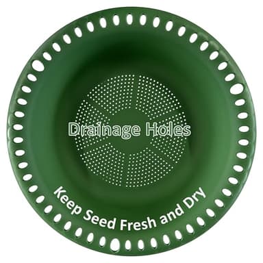 Hanging Bird Feeder Tray with Drainage Holes for Outside, Rugged Recycled Plastic Wild Bird Feeding Station (10 inch, Green) - Image 4