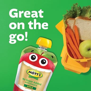 Mott's No Sugar Added Applesauce, 3.2 Oz Clear Pouches, 24 Count (6 Packs Of 4), Good Source Of Vitamin C, No Artificial Flavors - Image 6