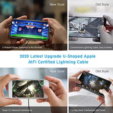 3Pack 90 Degree iPhone Charger 10ft,Apple MFi Certified 10 Feet USB A to Lightning Cord Long,Nylon Right Angle 10 Foot Charging Cable for Apple iPhone 14 Pro Max/14 Plus/13 Pro/12 Mini/11/X/XS/XR/iPad - Image 4