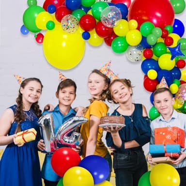 Red Blue Green Yellow Balloons 100 Pack 12 Inch Matte Blue Yellow Red Green Latex Balloon for Carnival Circus Balloon arch Kids Birthday Baby Shower Party Decorations - Image 4