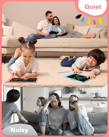 Bravokids 10 Inch LCD Writing Tablet for 3-8 Year Olds - Electronic Drawing Pad and Doodle Board as Educational Birthday Gifts for Girls and Boys (Pink) - Image 6