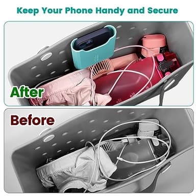 OUTXE Silicone Phone Holder for Bogg Bag, Phone Case Holder Charms Accessory Compatible with All Bogg Bags, Cell Phones Holders for Boggs Bag, Phones Insert Attachment for Simple Modern - Image 2