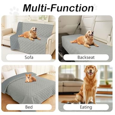 hyha Waterproof Dog Bed Blanket, Soft Pet Blankets, Waterproof Couch Cover for Dogs, Reversible Sofa Covers Washable for Furniture (30x70 Inch, Grey/Dark Grey) - Image 5