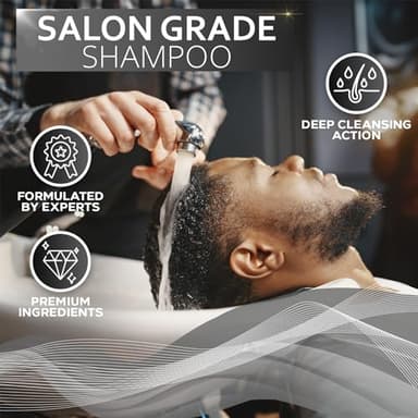 Shampoo for Men - Tea Tree Oil and Peppermint - Sulfate Free, Paraben Free - Clarifying, Refreshing, Volumizing & Moisturizing Hair Thickening Formula - Ideal for Oily Hair, Dry Scalps and Build Up - Image 7