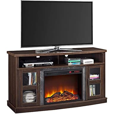 Ameriwood Home Barrow Creek Fireplace Console with Glass Doors for TVs up to 60", Espresso - Image 7