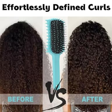 Curly Hair Brush, Volume Curl Defining Brush for Detangling Shaping and Styling Women's Curls, Reduce Pulling (Green) - Image 4