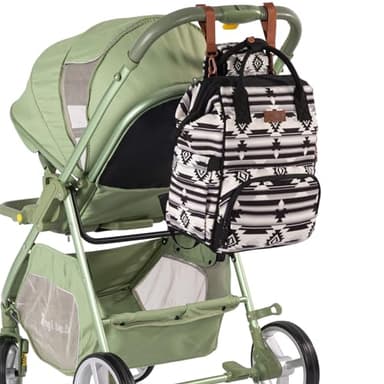 Montana West Wrangler Callie Diaper Bag Backpack with Stroller Straps Multifunction Baby Travel Bag WG2204-9110BK - Image 6
