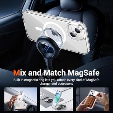 Temdan for iPhone 15 Plus Case:for iPhone 14 Plus Case Clear, [Compatible with Magsafe][Anti-Yellowing][Military-Grade Protection] Shockproof Slim Phone Case Cover, Clear - Image 3