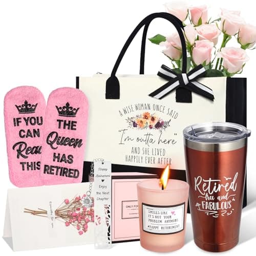 Retirement Gifts for Women 2025, Best Retirement Gifts Ideas for Coworker Teacher Boss Nurses Friends Mom Grandma Retirees, Coworkers Farewell Leaving Going Away Gift with 20Oz Tumbler Canvas Tote Bag - Image 1