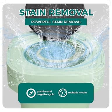 Portable Washing Machine Mini Washer for Apartments - Compact, Foldable Countertop Clothes Washer & Dryer Combo, Small Lavadora Portatil, Handheld Laundry Machine (Green, Medium) - Image 3