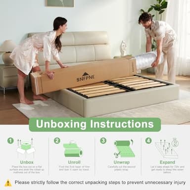 SNFPNE Queen Size Mattress 12 Inch, Medium Firm Memory Foam Hybrid Mattress with Individual Pocket Spring - Pressure Relief, Motion Isolation, Cool Sleep, 80" x 60" - Image 7