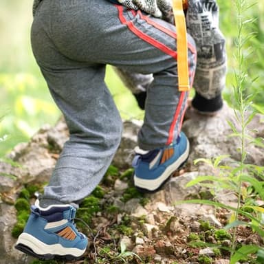 Harvest Land Kids Hiking Boots Waterproof Winter Snow Shoes Mid Ankle Boots For Outdoor Trekking Walking Non-Slip Lightweight Blue 2.5 Little Kid - Image 6