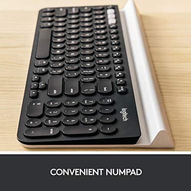 Logitech K780 Multi-Device Wireless Keyboard for Computer, Phone and Tablet – FLOW Cross-Computer Control Compatible - Speckles, White - Image 3