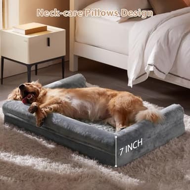BFPETHOME Dog Beds for Large Dogs, Orthopedic Dog Bed for Medium Large Dogs,Big Waterproof Couch Pet Bed with Removable Washable Cover - Image 2