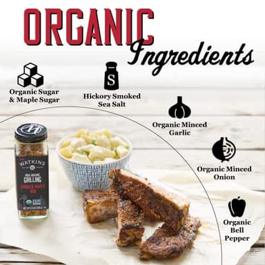 Watkins Organic Grilling Smoked Maple Rub, Non-GMO, Kosher, 3.8 Oz, 1-Pack - Image 5