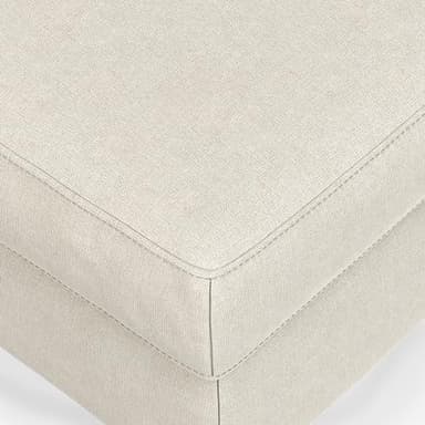 SIMPLIHOME Ava Ottoman in 100% Recycled Polyester Tightly Woven Performance Fabric, Cream, 36-inch Wide, Mid-Century Modern Style Multipurpose Table or Footrest Ottoman, Assembled,for Living Room - Image 11