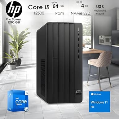 HP Desktop Computers Tower PC for Home Business Student, Intel 6-Core i5-12500 (Beat i7-11700), 64GB DDR4 RAM, 1TB PCIe SSD, WiFi, Bluetooth, RJ-45, Keyboard and Mouse, Windows 11 Pro, Wendbo - Image 3