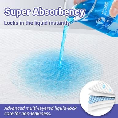 100 Pack Disposable Changing Pads for Baby [24" x 18"] Super Absorbency Disposable Underpads Large Bed Pads Absorbent Fluff Protective Table Pads Disposable Diaper Changing Pads, Leakproof - Image 2