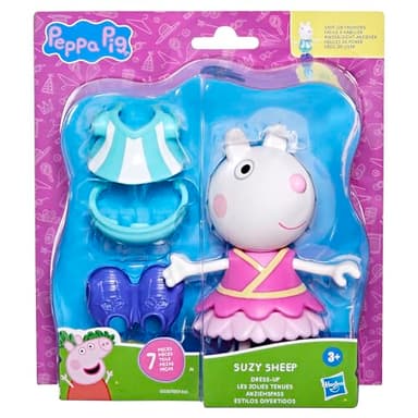 Peppa Pig Suzy Sheep-Up Figure with 6 Easy-On Fashion Accessories, 6-Inch Doll, Preschool Toys for Girls and Boys 3 and Up - Image 2