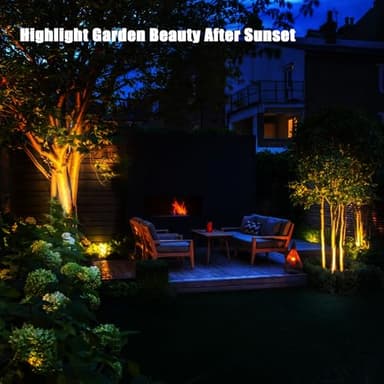 LED Outdoor Landscape Spotlight - 120V 12W Warm White Waterproof Spot Lights for Yard House Flag Tree, Lighting Decorations for Christmas Halloween(2 Pack) - Image 6