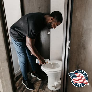 RV Black Tank Treatment Toilet Chemicals - 16 Treatments Waste Digester for Holding Tank, Gray Water Tank in RVs, Campers & Boat - Camper Toilet Sensor Cleaner, Sewer Deodorizer, 32oz - Made in USA - Image 5