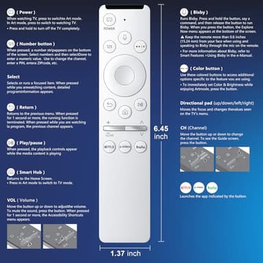 Voice Remote for Samsung-Smart-TV-Remote-Control-Replacement, Universal for Samsung Frame Crystal QLED OLED UHD 4K 8K Voice Smart TV - Image 8