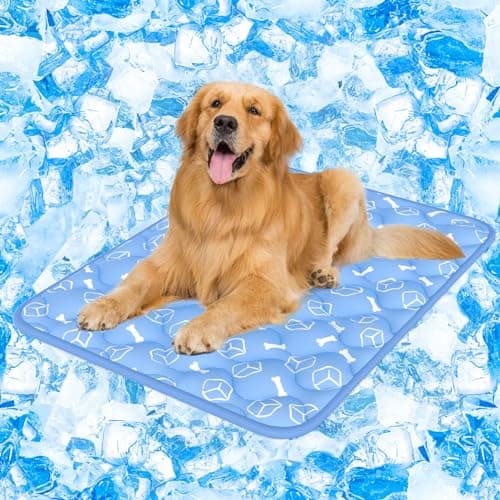 Rywell Dog Cooling Mat 2.0,44 * 32 Thicken Cooling Mat for Extra Large Dog, Internal Waterproof& Endothermic Color Changing Arc-Chill Cool Fiber(QMAX>0.5) for Pet in Summer, Washable, Non-Toxic - Image 1