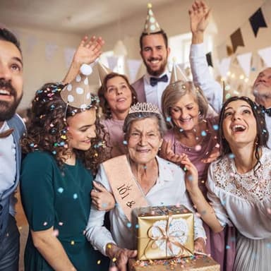 CIEHER 101th Birthday Decorations for Women: Crown, Sash, Pearl Pin - Fabulous 101st Birthday Tiara - Image 7