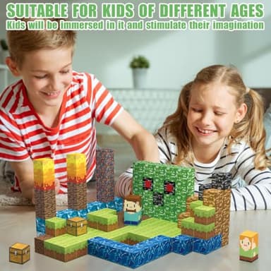 AIDYVOI 160 PCS Magnetic Blocks Building Toys, Build 3D Magnetic Building Blocks Set for Kids Ages 3+, Magnet Blocks STEM Sensory Educational Christmas Birthday Gifts Construction Toys - Image 4