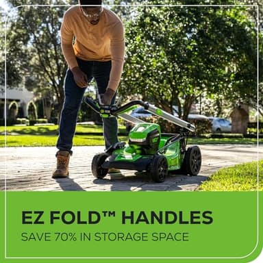 Greenworks 80V 21" Brushless Cordless (Self-Propelled) Lawn Mower (LED Headlight + Aluminum Handles), (2) 4.0Ah Batteries and Rapid Charger Included (75+ Compatible Tools) - Image 8