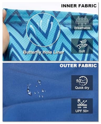 APTRO 2 in 1 Men's Swim Trunks 9" with Zipper Pockets Bathing Suit Built-in Board Shorts Swimwear Long Shorts Blue 2X - Image 4