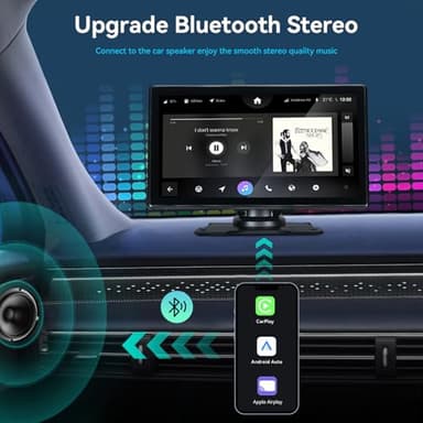 ALIESTFDNO 9" Wireless CarPlay Touchscreen for Car,Apple Carplay & Android Auto Car Play Screen with 4K Dash Cam,1080p Rear Camera,GPS Navigation,Car Stereo Receiver with Bluetooth, AirPlay - Image 3