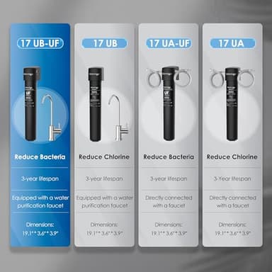 Waterdrop 17UB-UF 0.01 μm Ultra Filtration Under Sink Water Filter System for Baçtёria Reduction, Reduces Lead, Chlorine, Bad Taste & Odor, 24K Gallons, with Dedicated Brushed Nickel Faucet, USA Tech - Image 5