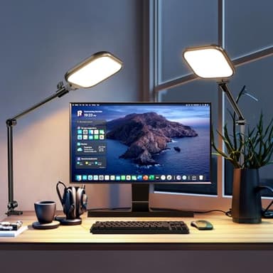 UBeesize Streaming Light (1 Pack), 8" Ring Light for Desk with Clamp and Adjustable Arm, Zoom Lighting for Computer, Video Conference Lighting for Home Office, Video Calls, Streaming, Podcasting - Image 1