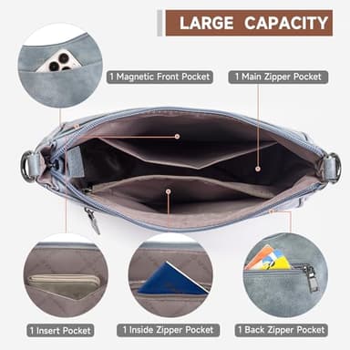 APHISON Crossbody Bags for Women Trendy, Leather Crossbody purse with Adjustable Strap, Women's Crossbody Shoulder Handbags - Image 3