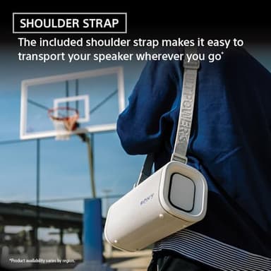 Sony ULT Field 5 Wireless Portable Bluetooth Speaker, IP67 Waterproof, Dustproof, and Rustproof with Enhanced Bass, 25 Hour Battery, 360° Party Light, and Shoulder Strap (SRSULT50W), Off White - Image 4